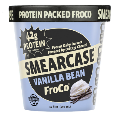Smearcase Vanilla Bean FroCo — Frozen Cottage Cheese Ice Cream, 40g Protein Per Pint, Collagen Boosted, Gluten Free, No Artificial Ingredients, 14 fl oz