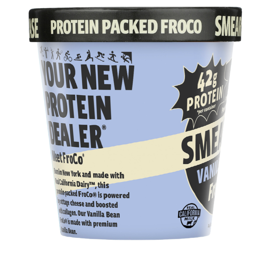 Smearcase Vanilla Bean FroCo — Frozen Cottage Cheese Ice Cream, 40g Protein Per Pint, Collagen Boosted, Gluten Free, No Artificial Ingredients, 14 fl oz