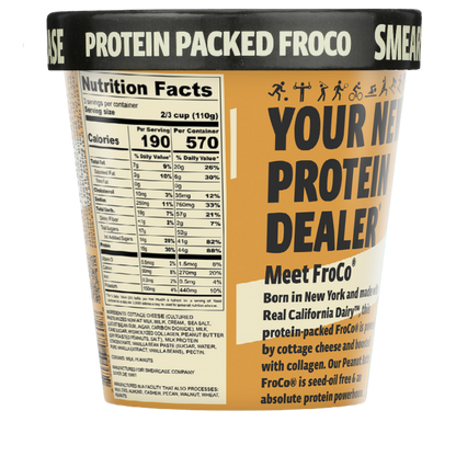 Smearcase Peanut Butter FroCo — High Protein Frozen Cottage Cheese Ice Cream, 40g Protein, Collagen Boosted, Gluten Free, Post-Workout Dessert, 14 fl oz