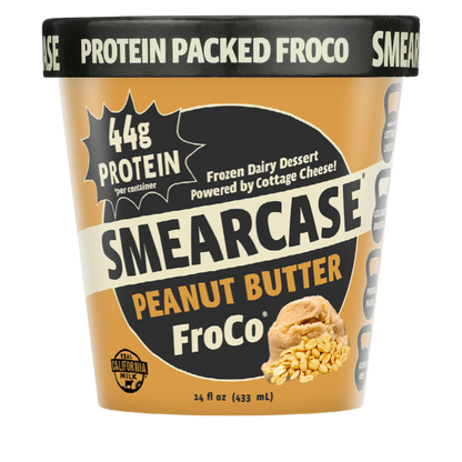 Smearcase Peanut Butter FroCo — High Protein Frozen Cottage Cheese Ice Cream, 40g Protein, Collagen Boosted, Gluten Free, Post-Workout Dessert, 14 fl oz