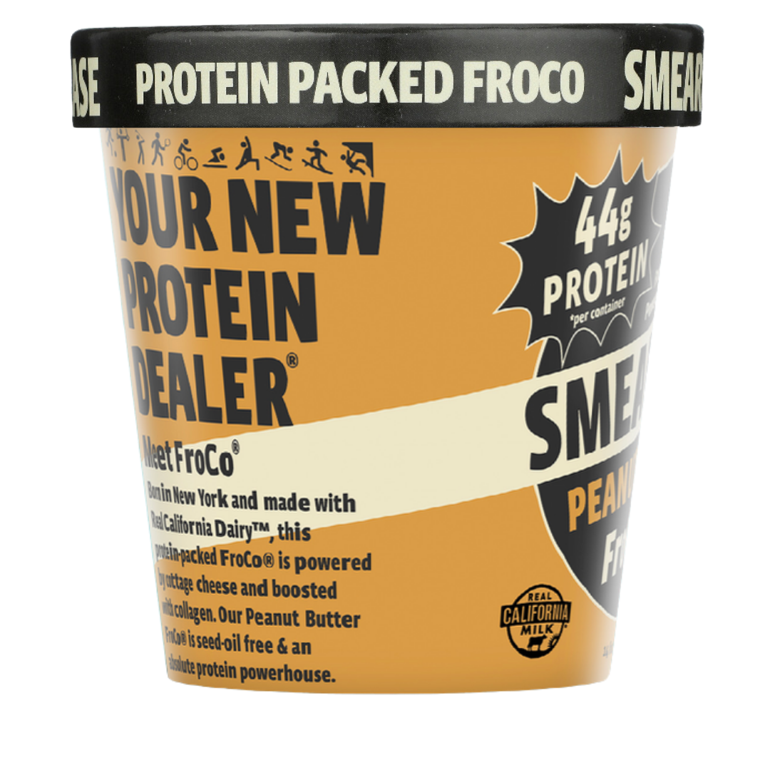 Smearcase Peanut Butter FroCo — High Protein Frozen Cottage Cheese Ice Cream, 40g Protein, Collagen Boosted, Gluten Free, Post-Workout Dessert, 14 fl oz
