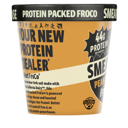 Smearcase Peanut Butter FroCo — High Protein Frozen Cottage Cheese Ice Cream, 40g Protein, Collagen Boosted, Gluten Free, Post-Workout Dessert, 14 fl oz