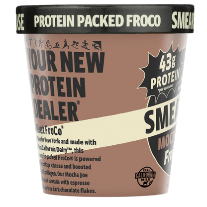 Smearcase Mocha Joe FroCo — Coffee Flavored Frozen Cottage Cheese Ice Cream, 40g Protein Per Pint, Collagen Boosted, Gluten Free, No Artificial Ingredients, 14 fl oz